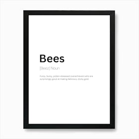 Bees Definition Meaning Art Print