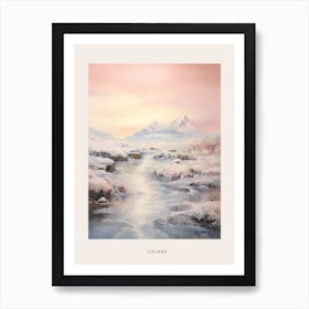 Dreamy Winter Painting Poster Iceland 4 Art Print