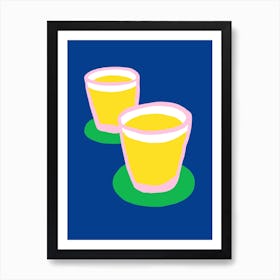 Two Lattes Art Print