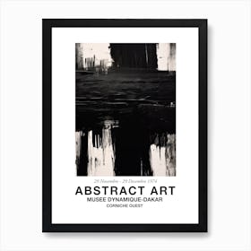 Black Brush Strokes Abstract 1 Exhibition Poster Art Print