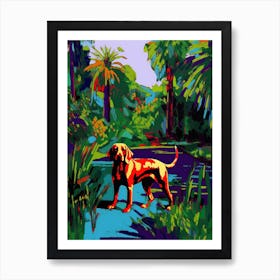 A Painting Of A Dog In Royal Botanic Gardens, Kew United Kingdom In The Style Of Pop Art 02 Art Print