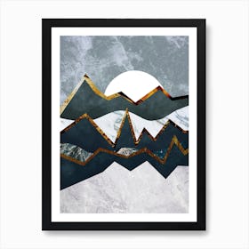 Abstract Alpine Illustration Art Print