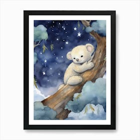 Baby Koala 4 Sleeping In The Clouds Art Print