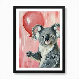 Cute Koala 3 With Balloon Art Print