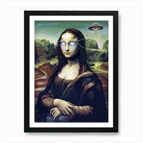 Alien Mona Lisa Art Print