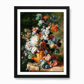 Bouquet of Flowers in an Urn Art Print Art Print