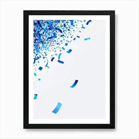 Blue Confetti Art Print