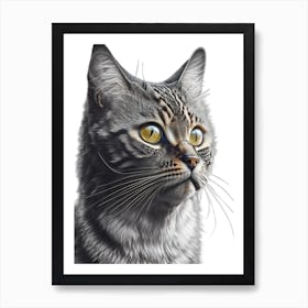 Cat Head Art Print