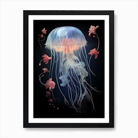 Moon Jellyfish Illustration 2 Art Print