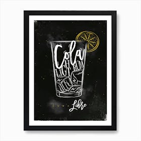 Cuba Libre Chalk Cocktail Art Print