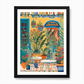 Colorful Cafe Facade Art Print