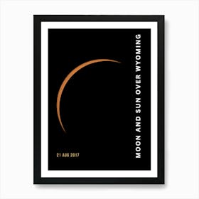 Moon Rising Over The Sun Art Print