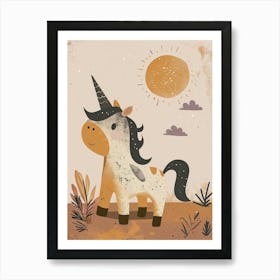 Unicorn In The Sun Muted Pastels Art Print