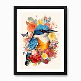 Bird With A Flower Crown Barn Swallow 4 Art Print