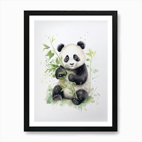 Panda Art Crafting Watercolour 2 Art Print