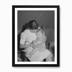 Nurse Looks At Cut On Baby S Arm At The Fsa (Farm Security Administration) Migratory Labor Camp Mobile Unit Art Print