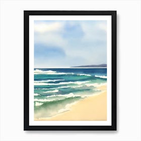 Freshwater Beach, Australia Watercolour Art Print