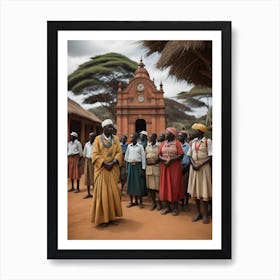 African Village 2 Art Print