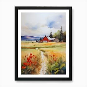 Poppies In The Field Art Print