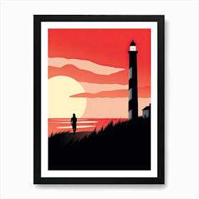 Outer Banks North Carolina, Usa, Bold Outlines 1 Art Print