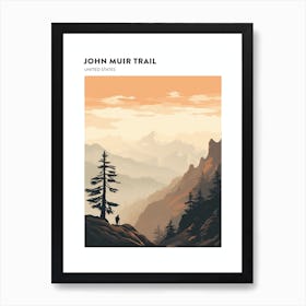 John Muir Trail Usa 2 Hiking Trail Landscape Poster Art Print