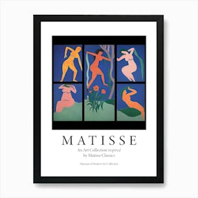 Women Dancing, Shape Study, The Matisse Inspired Art Collection Poster 4 Art Print