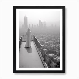 Tehran, Iran, Black And White Old Photo 2 Art Print