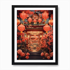 Chinese New Year Decorations 11 Art Print