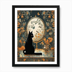 William Morris cat art 2 Art Print