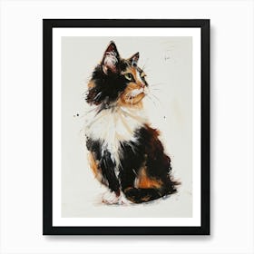 Turkish Angora Cat Painting 1 Art Print