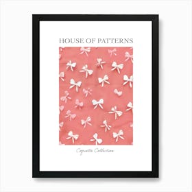 Pastel Pink Bows 4 Pattern Poster Art Print