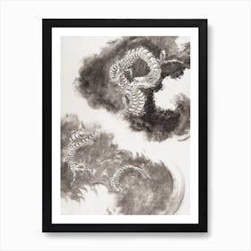 Japanese Dragons, Album Of Sketches, Katsushika Hokusai Art Print