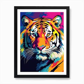 Tiger Art In Pop Art Style 1 Art Print