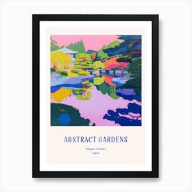 Colourful Gardens Rikugien Gardens Japan 2 Blue Poster Art Print