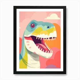 Colourful Dinosaur Tyrannosaurus 4 Art Print