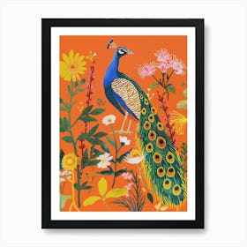 Spring Birds Peacock 4 Art Print