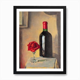 Bandol Rosé 1 Oil Painting Cocktail Poster Art Print