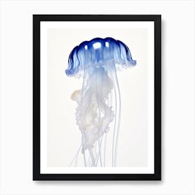 Portuguese Man Of War Jellyfish Watercolour 3 Art Print