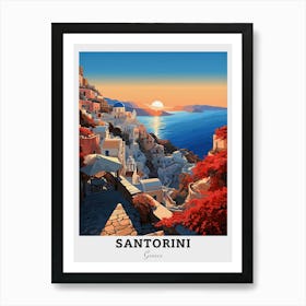 Santorini Travel 1 Art Print