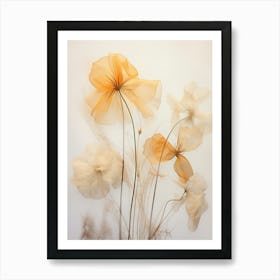 Boho Dried Flowers Nasturtium 1 Art Print