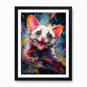  A Greater Glider Vibrant Paint Splash 1 Art Print