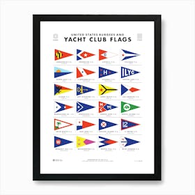 United States Yacht Club Flags Art Print