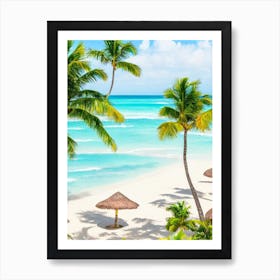 Bavaro Beach, Dominican Republic Contemporary Illustration 1  Art Print