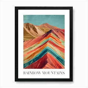 Rainbow Mountains Peru 1 Art Print