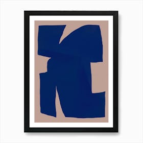 K cut out abstract Art Print