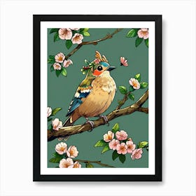 Bird On A Branch Art Print