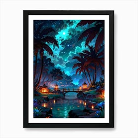 Night In The Forest 6 Art Print