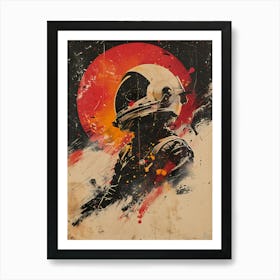 Beautiful Retro Astronaut 3 Art Print