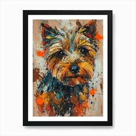 Yorkshire Terrier Acrylic Painting 11 Art Print