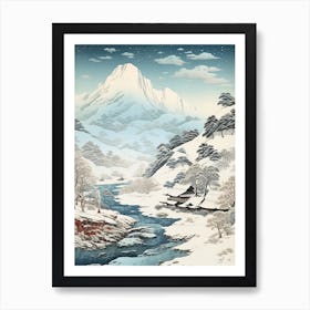 Shirakawa Go In Gifu, Ukiyo E Drawing 1 Art Print